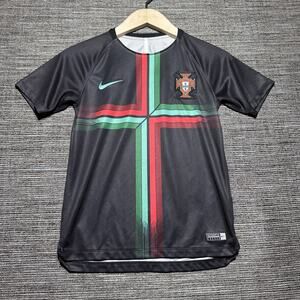 Portugal Fifa Jersey Boys Medium Black Short Sleeve Dri Fit World Cup